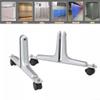 LOUYENOUS 2 Pcs Privacy Screen Stand Aluminum Alloy Privacy Screen Stand Mobility Friendly Aluminum Alloy Privacy Screen Stands for Home Or Office Use(Black) view 2