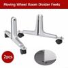 LOUYENOUS 2 Pcs Privacy Screen Stand Aluminum Alloy Privacy Screen Stand Mobility Friendly Aluminum Alloy Privacy Screen Stands for Home Or Office Use(Black) view 3