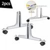 LOUYENOUS 2 Pcs Privacy Screen Stand Aluminum Alloy Privacy Screen Stand Mobility Friendly Aluminum Alloy Privacy Screen Stands for Home Or Office Use(Black) view 4