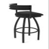 861 Artemis 36" Swivel Bar Stool with Black Wrinkle Finish and Black Vinyl Seat and Back view 3