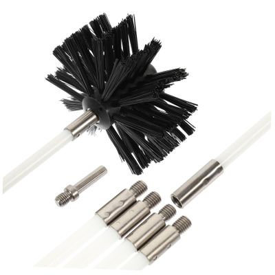 Black Nylon Pipe Cleaning Brush with Threaded Connections