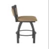 870 Hadleigh 25" Swivel Counter Stool with Pewter Finish and Canter Sand Seat and Back view 4