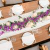 4Pcs Artificial Bougainvillea Flowers Garland 5.9Ft Fake Silk Bougainvillea Vines Plant Faux Bougainvillea Wreath for Centerpieces Table Runner Wedding Arch Wall Decoration (Purple) view 3
