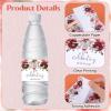 URROMA Water Bottle Label, 200Pcs Red Flower Thank You for Celebrating with us Wedding Wraparound Labels for Bridal and Baby Shower Supplies view 4