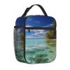 Insulated Lunch Bag for Women Reusable Lunch Box for Office Travel Thermal Lunchbox Aitutaki lagoon, Cook Islands Lunch Tote Bags Leakproof Cooler Bag for Men Large Capacity Meal Bag view 2