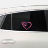 Leniutor 1pcs Dog Paw Love Heart Car Decal, Reflective Waterproof Vinyl Puppy Paw Print Decal, Cute Paw Stickers for Auto Window, Laptops, Walls, Hard Case (Purple) view 2
