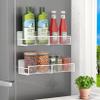 FITIMOR Magnetic Spice Rack for Refrigerator, 2 Pack Magnetic Shelf for Fridge with 4 Hooks, Black Magnetic Shelves, Organization and Storage Kitchen, Magnet Shelf for Fridge, Cabinet Organization view 1