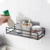 2 Pack Shower Caddy Basket, Wall Mounted Shower Caddy Self Adhesive Shower Shelves Iron Shower Hanging Shelf for Bathroom (Black) view 3