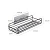 2 Pack Shower Caddy Basket, Wall Mounted Shower Caddy Self Adhesive Shower Shelves Iron Shower Hanging Shelf for Bathroom (Black) view 4