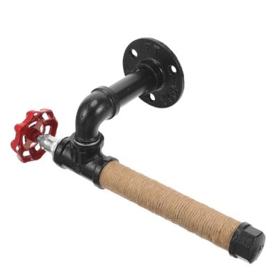 Homoyoyo Paper Towel Holder Wall-Mounted Paper Rack Iron Pipe Wall Bracket for Kitchen