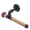 Homoyoyo Paper Towel Holder Wall-Mounted Paper Rack Iron Pipe Wall Bracket for Kitchen view 1