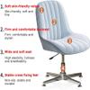 Armless Ergonomic Office Chair - No-Wheels Swivel Desk Chair with Cross Legs & Adjustable Height view 4