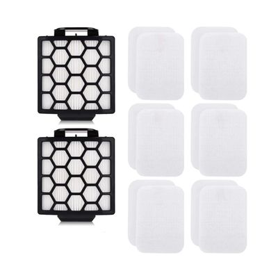 2 HEPA Filter & 6 Set of Foam Replacement for Shark Pet ZU102 Pet Pro ZU60 ZU62 Swivel Pro ZU51 NV151 NV150 CU50WM Pet Plus NV251 NV255 Navigator Upright Vacuum, Part 1238FT60 1239FT60