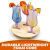 Fun Express 9 3/4" x 11 1/2" Summer Cocktail Party Wine & Hurricane Glasses Centerpiece view 2