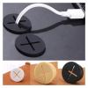 4Pack Desk Cable Hole Cover Wire Organizer for Desk Desktop Hole Cover Console Office Furniture(Dark,25mm) view 3