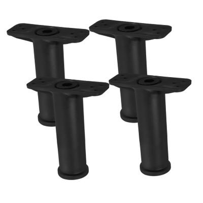 HOMSFOU Adjustable Bed Replacement Legs for Bed Frame Support, Black
