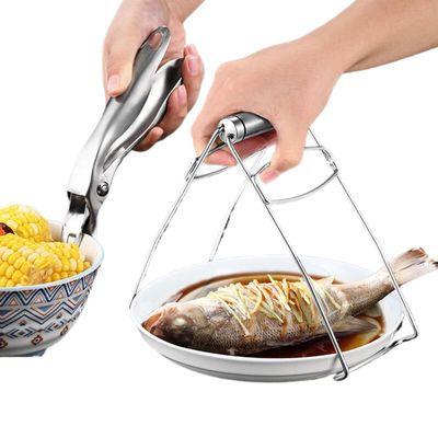 304 Bowl Dish Plate Gripper Clips Tongs Clamp Holder Household CleaningKitchen Storage Essentials