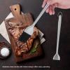Flexible replaceable brush basting brush for BBQ, roasting or grill food, household dinner helper with stainless steel handle and hanging hook, 30cm heat (Straight handle 30cm) view 2