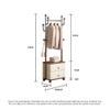LIAN16PENG Coat Rack Stand Multifunctional Floor Coat Rack Living Room Household Hanging Clothes Rack Drawer Wood Hanger Storage Cabinet Coat Hanger Stand view 2