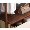 LIAN16PENG Coat Rack Stand Multifunctional Floor Coat Rack Living Room Household Hanging Clothes Rack Drawer Wood Hanger Storage Cabinet Coat Hanger Stand view 4