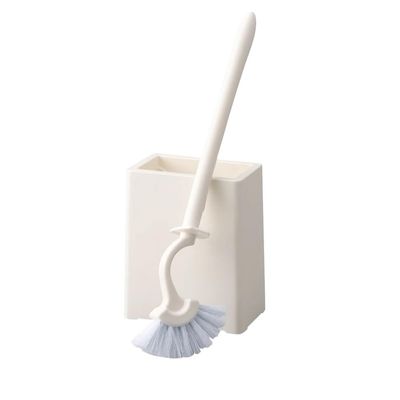 FGSHCZ82HRY Toilet Brush Floor Mounted Resinous Toilet Brush Fan Shaped Bristles Toilet Brushes with Base Removable Brush Handle Toilet Brush Set Deep Cleaning