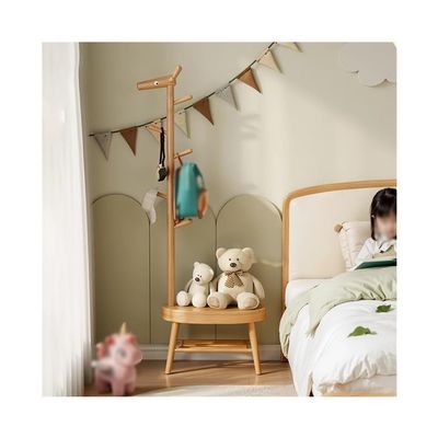 LIAN16PENG Coat Rack Stand Solid Wood Floor Coat Rack Deer Clothes Hanger Bedroom Living Room Storage Rack Cartoon Creative Bedside Table Clothes Rack Coat Hanger Stand(Wood,Medium)