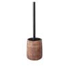 FGSHCZ82HRY Toilet Brush Ceramics Vertical Lines Texture Toilet Bowl Brush Set Iron Black Brush Handle Toilet Brush Plastic Brush Head Toilet Brush Deep Cleaning view 1