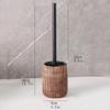 FGSHCZ82HRY Toilet Brush Ceramics Vertical Lines Texture Toilet Bowl Brush Set Iron Black Brush Handle Toilet Brush Plastic Brush Head Toilet Brush Deep Cleaning view 2