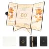 Rolarhola 80th Birthday Guest Book and Party Decorations Set, 12x18 inch Sign-in Signature Card with Matching Envelope + Foldable StandGold Foil Stamped Inner PagesBlack and Gold view 1