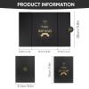 Rolarhola 80th Birthday Guest Book and Party Decorations Set, 12x18 inch Sign-in Signature Card with Matching Envelope + Foldable StandGold Foil Stamped Inner PagesBlack and Gold view 2