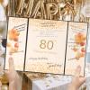 Rolarhola 80th Birthday Guest Book and Party Decorations Set, 12x18 inch Sign-in Signature Card with Matching Envelope + Foldable StandGold Foil Stamped Inner PagesBlack and Gold view 3