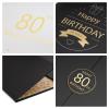 Rolarhola 80th Birthday Guest Book and Party Decorations Set, 12x18 inch Sign-in Signature Card with Matching Envelope + Foldable StandGold Foil Stamped Inner PagesBlack and Gold view 4