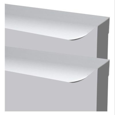VUYVUY Hidden Drawer Pulls 2 Packs Wardrobe Pulls Hidden Closet Handle Drawer Handles Rounded Finger Edge Pull Furniture Cabinet Kitchen Aluminum Alloy Knobs Door Levers(150mm)
