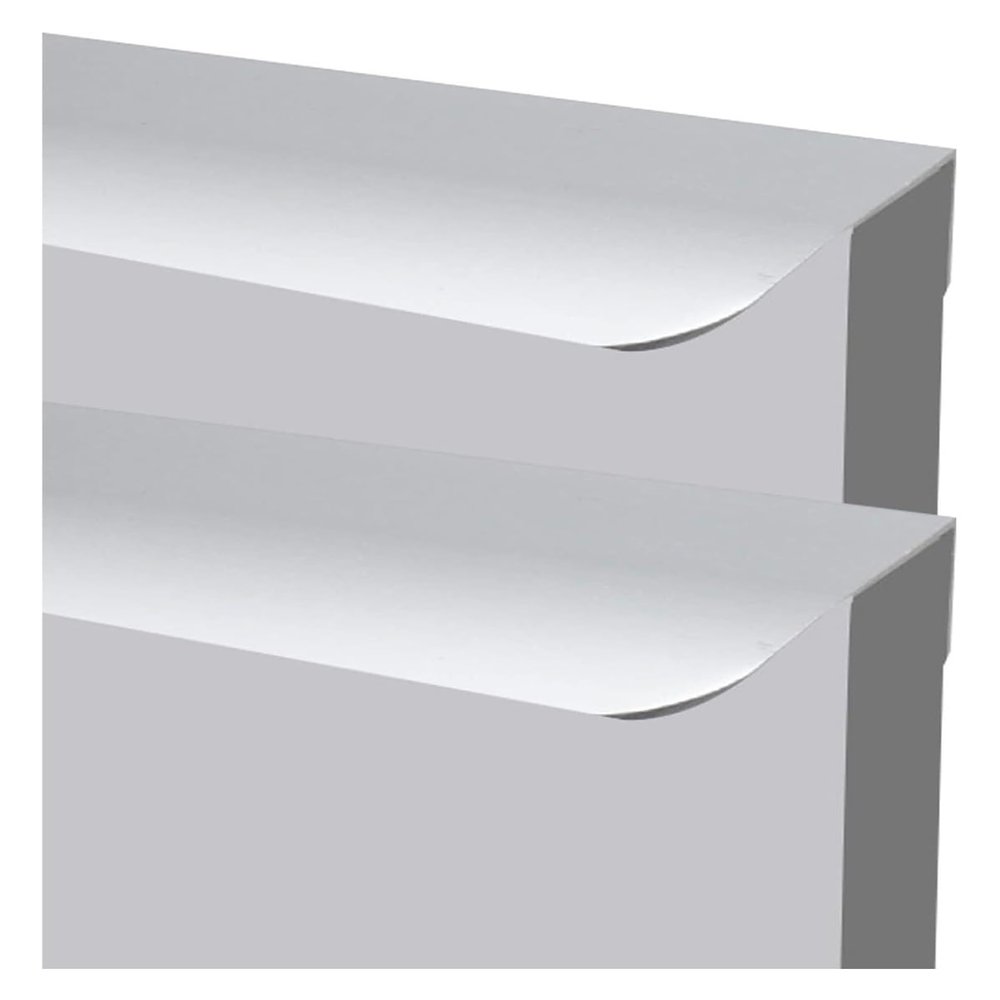 VUYVUY Hidden Drawer Pulls 2 Packs Wardrobe Pulls Hidden Closet Handle Drawer Handles Rounded Finger Edge Pull Furniture Cabinet Kitchen Aluminum Alloy Knobs Door Levers(150mm)