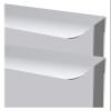 VUYVUY Hidden Drawer Pulls 2 Packs Wardrobe Pulls Hidden Closet Handle Drawer Handles Rounded Finger Edge Pull Furniture Cabinet Kitchen Aluminum Alloy Knobs Door Levers(150mm) view 1