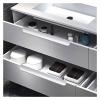 VUYVUY Hidden Drawer Pulls 2 Packs Wardrobe Pulls Hidden Closet Handle Drawer Handles Rounded Finger Edge Pull Furniture Cabinet Kitchen Aluminum Alloy Knobs Door Levers(150mm) view 4