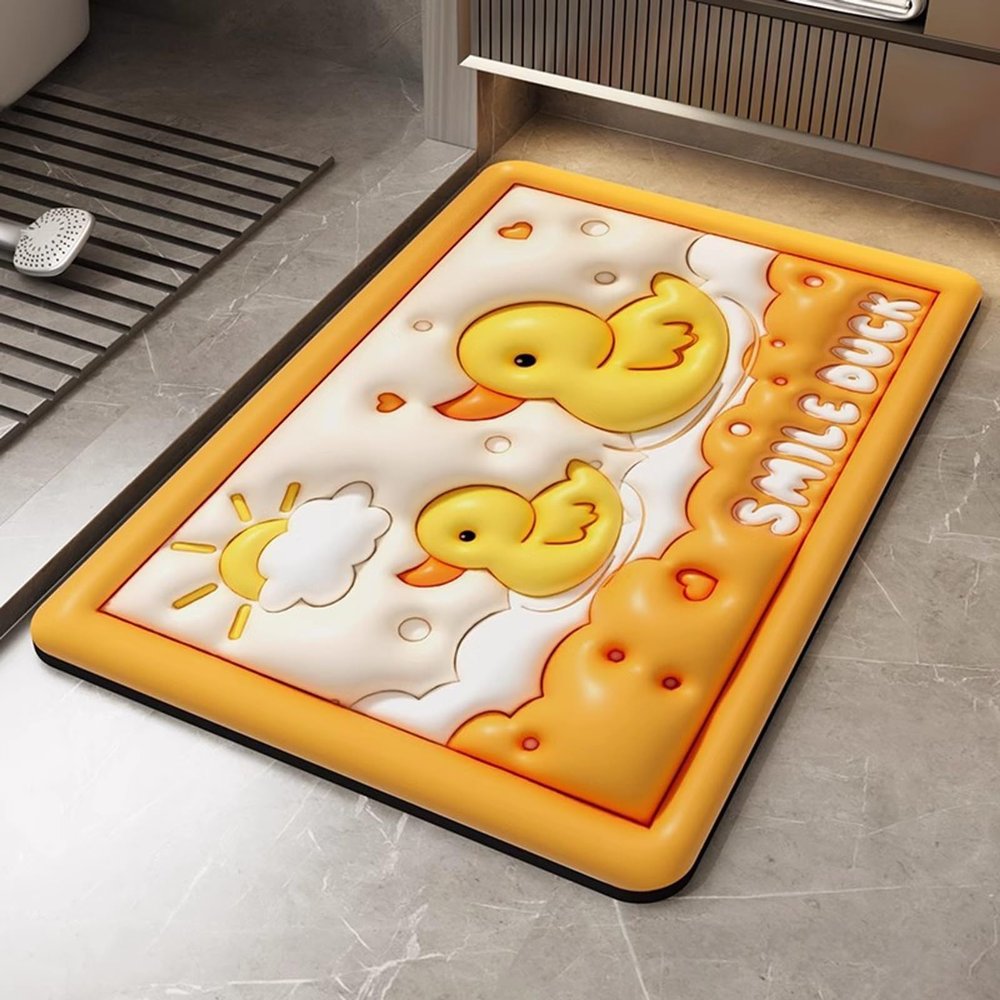 AHTCPO Bath Mat, Super Absorbent Shower Mat, Non-Slip Quick Drying Easy to Clean Suitable, for Bathroom Door Kitchen(Square 7,18 * 28inch)