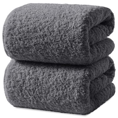 REDKISS Ultra-Plush Bath Towel Set - 900GSM Premium Thick Cotton for Bathroom & Spa, Super Absorbent Bath with No Shedding (2-Piece Bath Twoel Set for Adults, Luxury Hotel & Home Use)-Smoky Grey