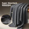 REDKISS Ultra-Plush Bath Towel Set - 900GSM Premium Thick Cotton for Bathroom & Spa, Super Absorbent Bath with No Shedding (2-Piece Bath Twoel Set for Adults, Luxury Hotel & Home Use)-Smoky Grey view 2