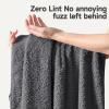 REDKISS Ultra-Plush Bath Towel Set - 900GSM Premium Thick Cotton for Bathroom & Spa, Super Absorbent Bath with No Shedding (2-Piece Bath Twoel Set for Adults, Luxury Hotel & Home Use)-Smoky Grey view 3