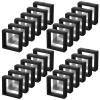 60 Pcs 3D Floating Display Case, 2.8 x 2.8 x 0.8 Inch Transparent Film 3D Floating Coin Display Frame Holder Stands for Challenge Coins, Jewelry, Shells, Gems, Rocks, Fossils, Specimen (Black) view 1