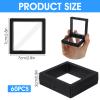 60 Pcs 3D Floating Display Case, 2.8 x 2.8 x 0.8 Inch Transparent Film 3D Floating Coin Display Frame Holder Stands for Challenge Coins, Jewelry, Shells, Gems, Rocks, Fossils, Specimen (Black) view 2