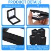 60 Pcs 3D Floating Display Case, 2.8 x 2.8 x 0.8 Inch Transparent Film 3D Floating Coin Display Frame Holder Stands for Challenge Coins, Jewelry, Shells, Gems, Rocks, Fossils, Specimen (Black) view 3