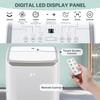 ChicHabitat Portable Air Conditioner - 12,000 BTU, 3-In-1 Functionality (Cooling, Fan, Dehumidifier), Free Standing Design, 24-Hour Timer, Cools Rooms Up to 550 Sq.Ft, White view 3