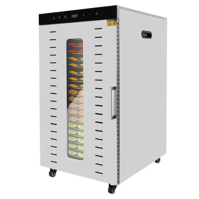 Commercial Food Dehydrator 20 Stainless Steel Trays,Food Dryer Machine for Jerky,Dehydrated Dryer with 24H Timer, 86 - 194 Adjustable