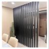 Entrance Partition for Living Room Wooden Slats, 96 60 48 36 24 inch Tall Custom Room Divider Privacy Screen Column Floor To Ceiling, for Restaurant Office Hotel Bedroom Decor(Black 15pcs,High 71in/18 view 1