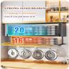 Glass Cabinet Door Pull Down Heavy Duty Shelf Wall Cabinet Storage Spice Rack for Kitchen/Bathroom Tall Cabinets(80cm) view 3