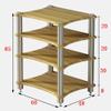 AV Media Stand - 1 2 3 4 Tier Wooden Stereo Cabinet Corner Shelf Audio Rack for Home/Office/DJ/Theater - Ideal for CD Players and Audio Components view 2