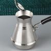 2PCS Turkish Coffee Pot, Stainless Steel Stovetop Pour Over Coffee Maker Kettle with Long Handle, Multi Functional for Melting Butter and Heating Milk, Easy to and Store (850ml) view 3