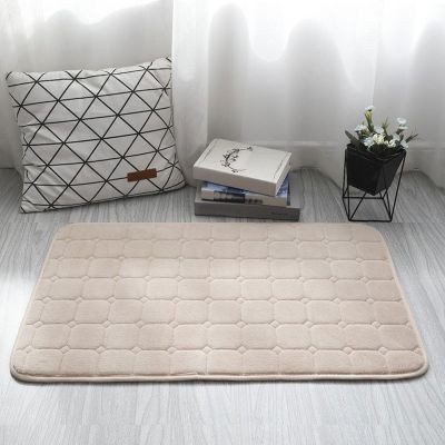AHTCPO Bath Mat, Soft Absorbent Area Rug, for Bathroom Bedside Sofa Living Room Non-Slip Home Decor(Light Camel,30 * 50cm)